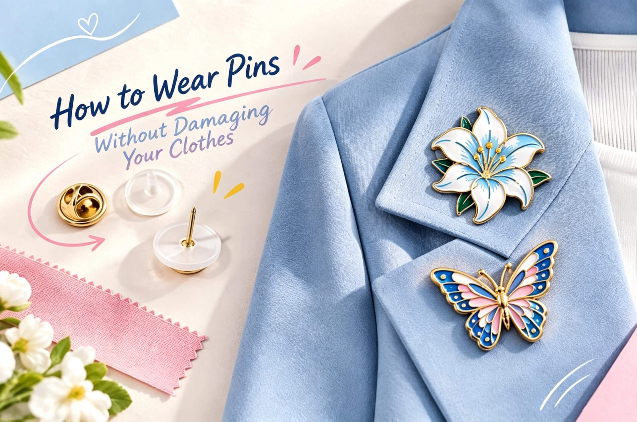 How to Wear Enamel Pins Without Damaging Clothes? 4 Practical Tips