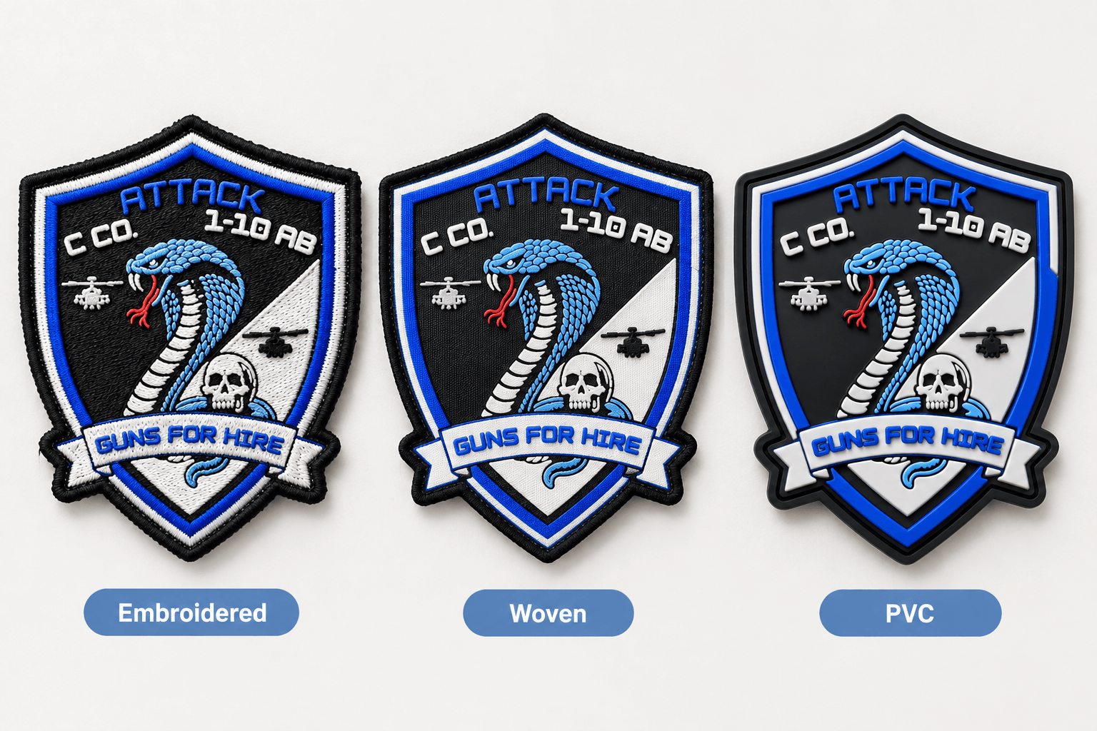 How to Choose the Right Patch Material: Embroidered vs. Woven vs. PVC